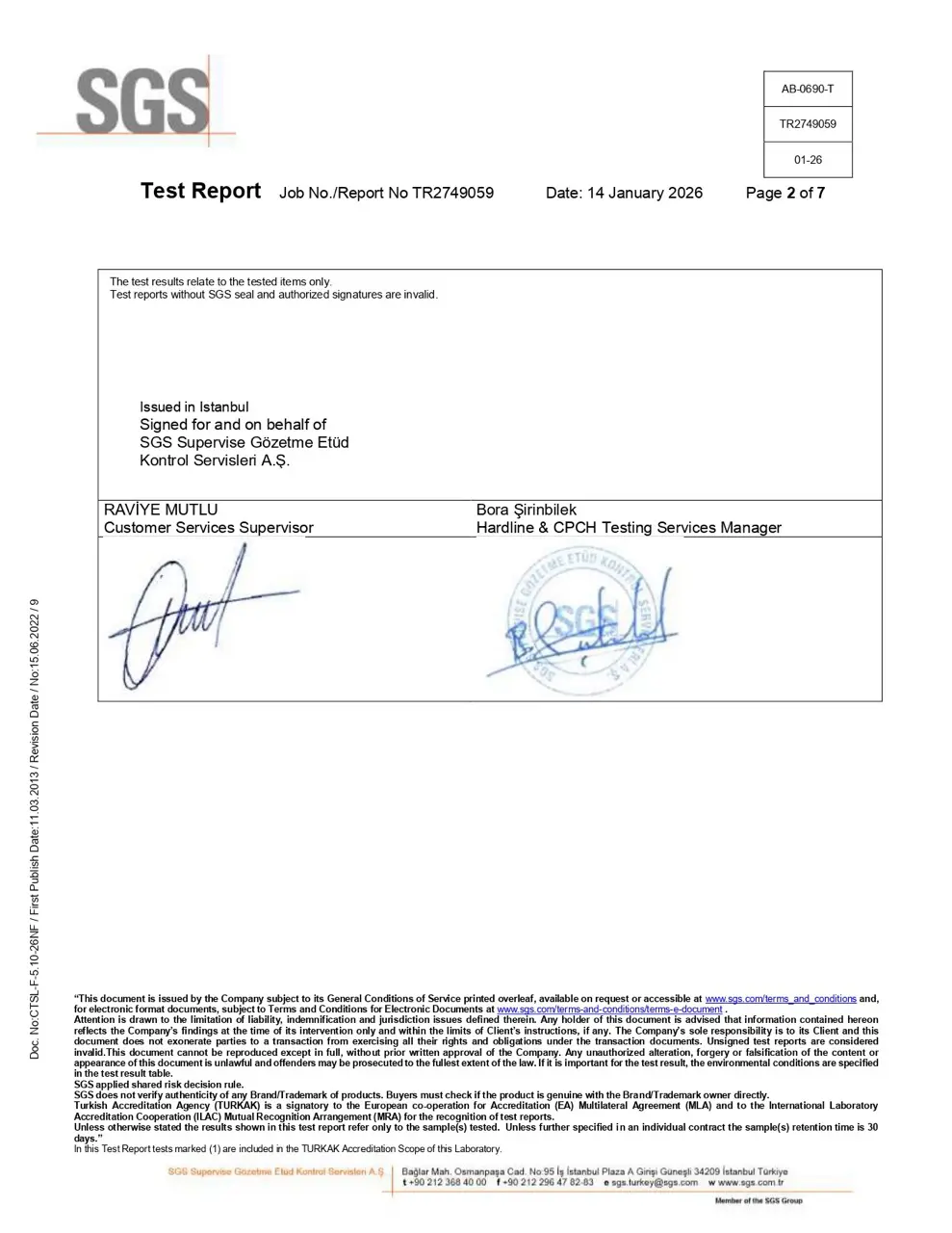 Certyfikat RoHS Bitmat AF-25